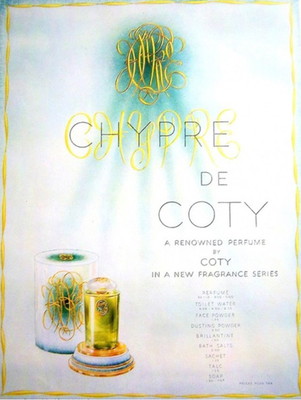 Antigua Publicidad de Chypre de Coty
